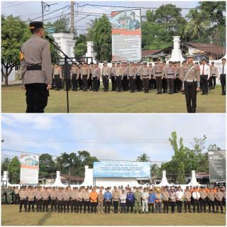 Kampar Siaga Nataru, Polres Gelar Apel Operasi Lilin Lancang Kuning