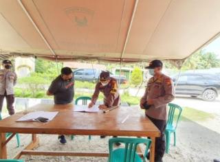 Kapolre Rohul,Kasat Brimobda b Polda Riau Dan Dandim 0313 Cek Kesiapan PSU Ke TPS-TPS