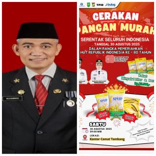 Meriahkan HUT RI Ke-80, Camat Tambang Gelar Kegiatan Gerakan Pangan Murah