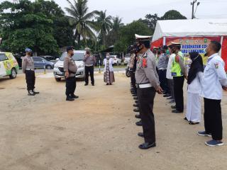 Kapolsek Tapung Lakukan Pengecekan Kegiatan Pospam Ops Lilin 2020 di Simpang Petapahan