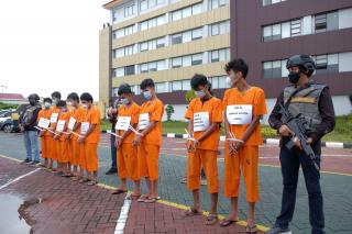 Beraksi 97 Kali, 9 Komplotan Jambret Digulung Polda Riau