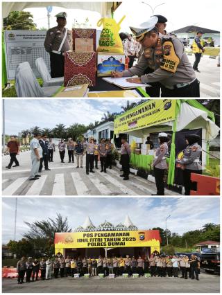 Dirlantas Polda Riau Dampingi Kapolda Riau Cek Pos Pengamanan dan Pelabuhan Dumai