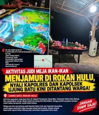 Judi Ikan-Ikan Menjamur di Rokan Hulu, Nyali Kapolres dan Kapolsek Ditantang Warga!