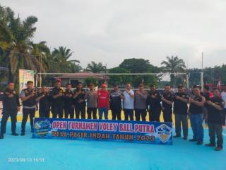 Kapolres Rohul Resmi Membuka Open Turnamen Cap Volli Bal Bertema Olahraga Sehat Dan Terhindar Dari N