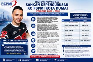 SELAMAT AlFIEN  DICKY KHSOGI TERPILIH SEBAGAI Dewan Pimpinan. KC FSPMI Wilayah Federasi Serikat Peke