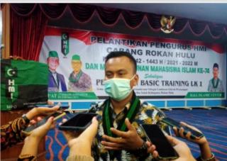 Madyan Haidar, Dilantik Sebagai Ketum HMI MPO Cabang Rohul,