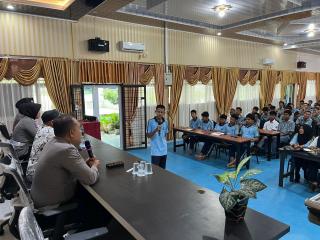 Satlantas Polres Kampar Sosialisasikan Keselamatan Berlalu Lintas di SMK N 1 Bangkinang