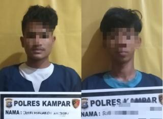 Puluhan Kali Nyuri Dikawasan Stadion Bangkinang,2 Pelaku Diringkus Tim Macan Polres Kampar