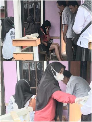 Penyuntikan Rutin bagi Pasien ODGJ oleh Nakes Puskesmas Tembilahan Kota