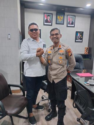 Kapolres Kampar Sambut Ketua KNPI Riau dengan Secangkir Kopi, Bicara Soal Sengketa Agraria dan Kasus