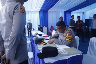 Kapolres Kampar Tinjau Langsung Posko Mudik, Pastikan Kesiapan Personel dan Distribusikan