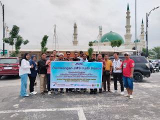 Pelepasan Rombongan  JSMI Walikota Dumai H.Paisal yang diwakili oleh ASAN BASRI. Kadis Kominfo Dumai
