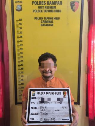 Polsek Tapung Hulu Tangkap Pelaku Narkoba di Desa Talang Danto
