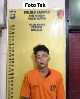 Ancam Supir Truk CPO Gunakan Senjata Tajam, Pelaku Tak Berkutik Ditangkap Satreskrim Polres Kampar 