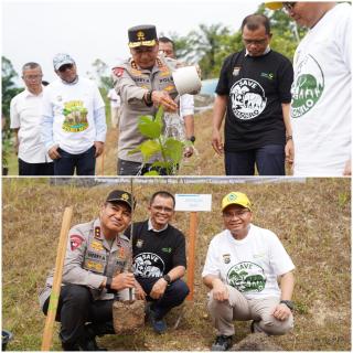 Kapolda Riau Hadiri Green Action Penanaman 300 Pohon di Kampus Unilak