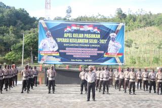 Wakapolres Lingga Pimpin Apel Gelar Pasukan Operasi Keselamatan Seligi 2021