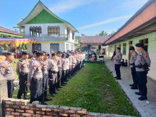 Polres Kampar Lakukan Pengamanan Kegiatan RAT Tertulis KSMB di Kantor KUD Desa Siabu