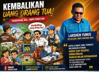 Audit Inspektorat Bongkar Kelebihan Bayar Seragam SMA, KNPI Riau Minta Pejabat Terlibat Dinonjobkan