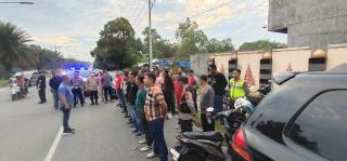 Polsek Tampan melakukan Razia Balap Liar 20 Unit Ranmor R2 diamankan Ke Polresta Pekanbaru