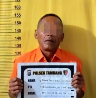 Diduga Sebagai Pengedar Narkoba,Pria Paroh Baya ini Diringkus Unit Reskrim Polsek Tambang