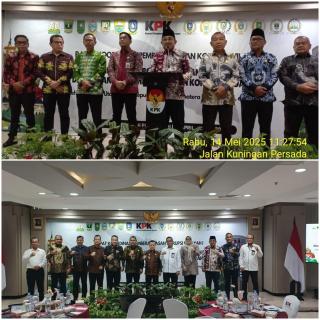 Bupati Tanjab Barat Ikuti Rakor Penguatan Sinergi Bersama KPK 