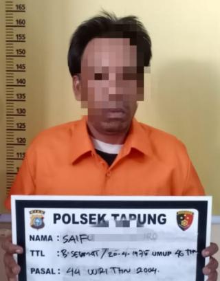 Lakukan KDRT Terhadap Istrinya, Pria ini Dilaporkan dan Diamankan Polsek Tapung